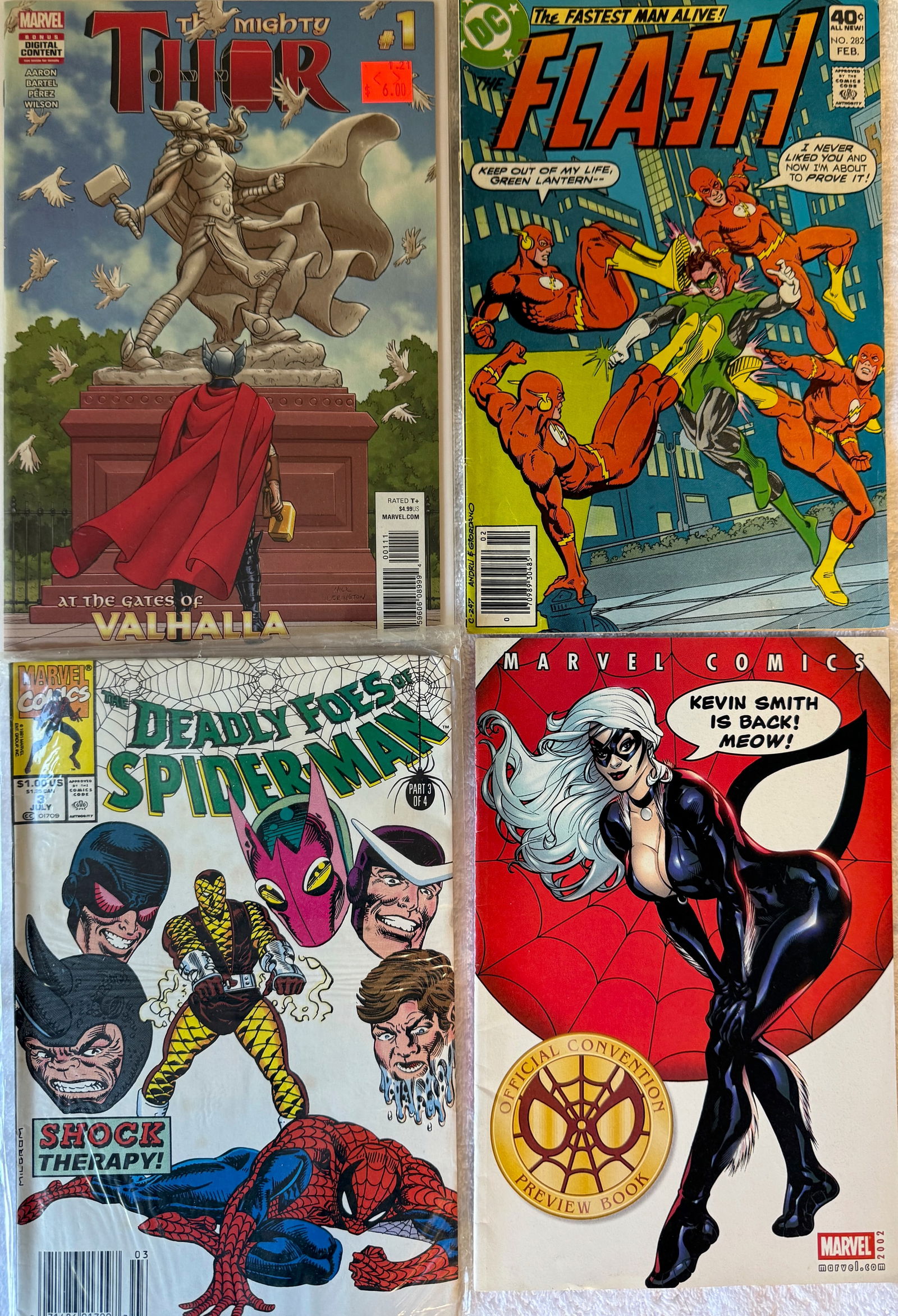 THE MIGHTY THOR #1, FLASH #282, SPIDER-MAN #3, 2002 #1: THE MIGHTY THOR #1, FLASH #282, SPIDER-MAN #3, 2002 #1 CONVENTION PREVIEW.