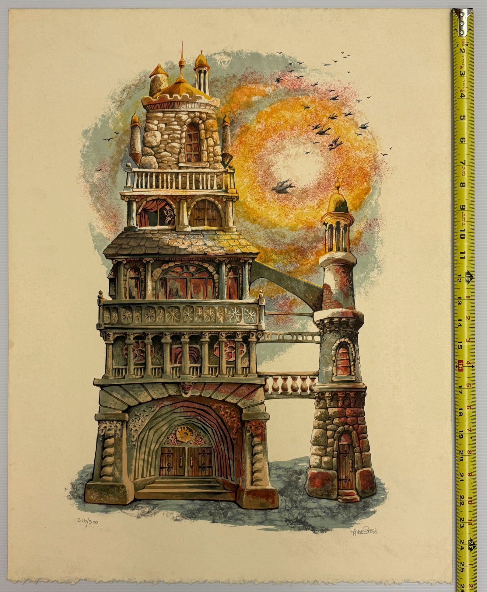 IVORY TOWER - A. GROSS - signed and numbered: IVORY TOWER - A. GROSS - signed and numbered #216 / 30. About 18 x 25. Research shows possibly from 1975