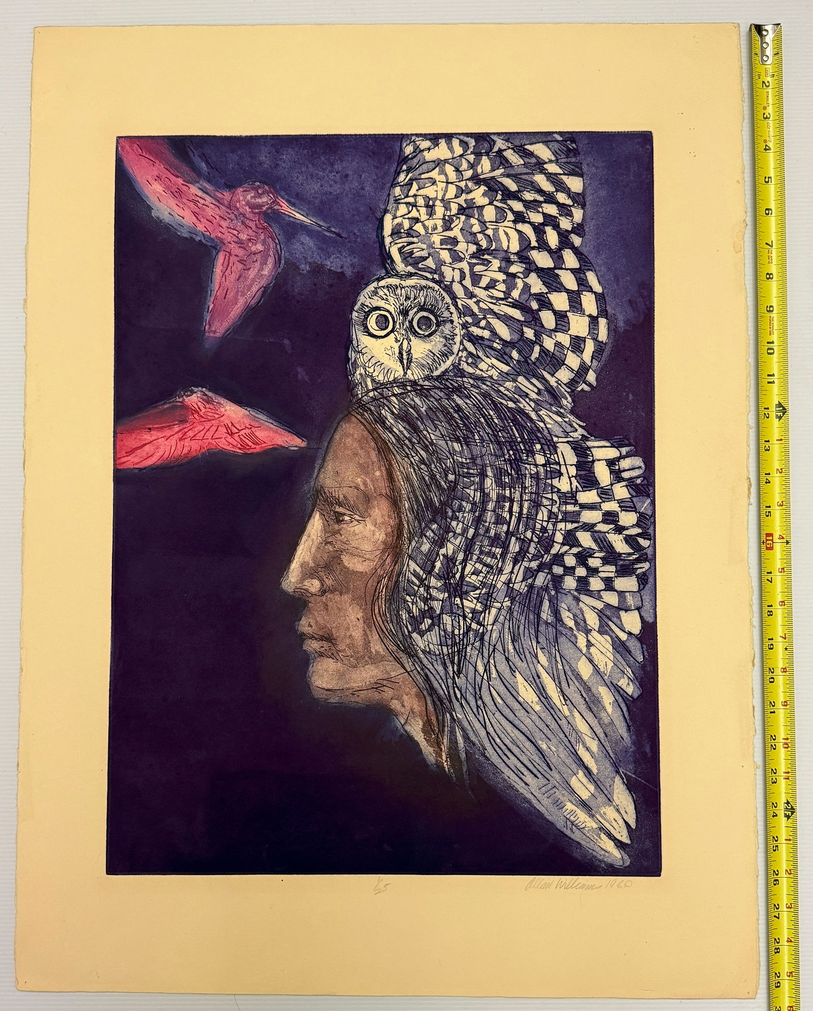 ALLAN WILIAMS #1 / 25 - Native American Art: ALLAN WILIAMS #1 / 25 - Native American Art. 1980 original. Rare. About 20 x 30