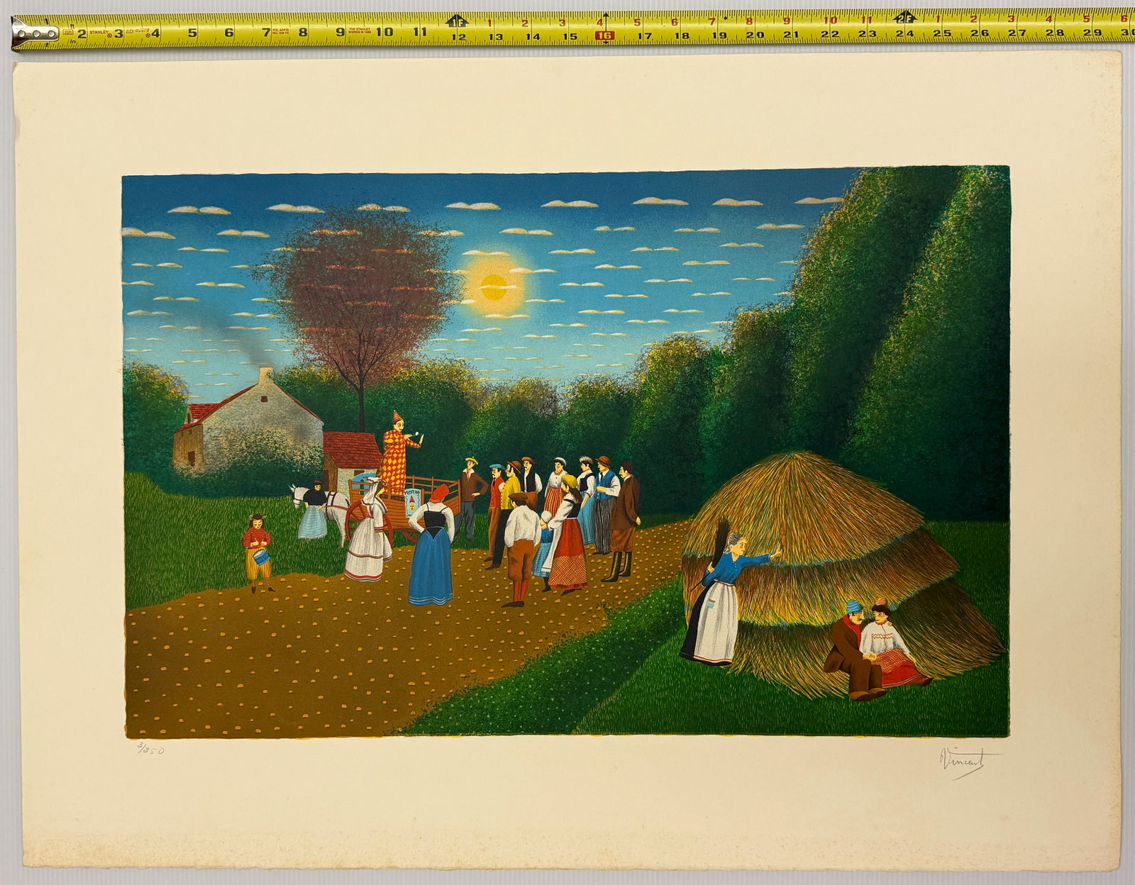 Louis Vincent - Evening Rejoice: The image provided is a lithograph titled Evening Rejoice by the artist Louis Vincent. Artwork Details Artist: Louis VincentTitle: Evening RejoiceYear: 1978Medium: Signed lithograph on paperStyle: