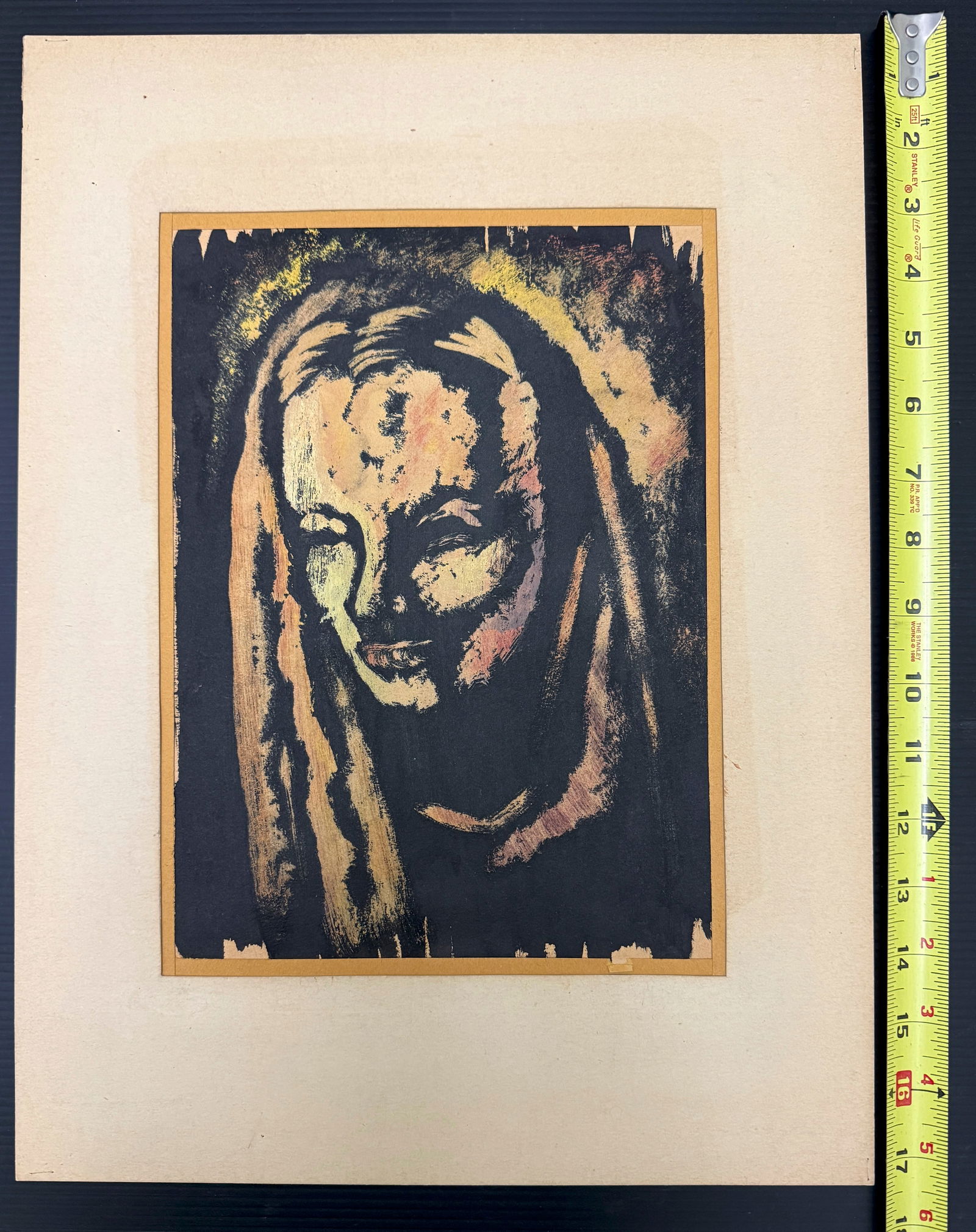Modern Woodcut - HEAD OF A WOMAN (1 of 2)