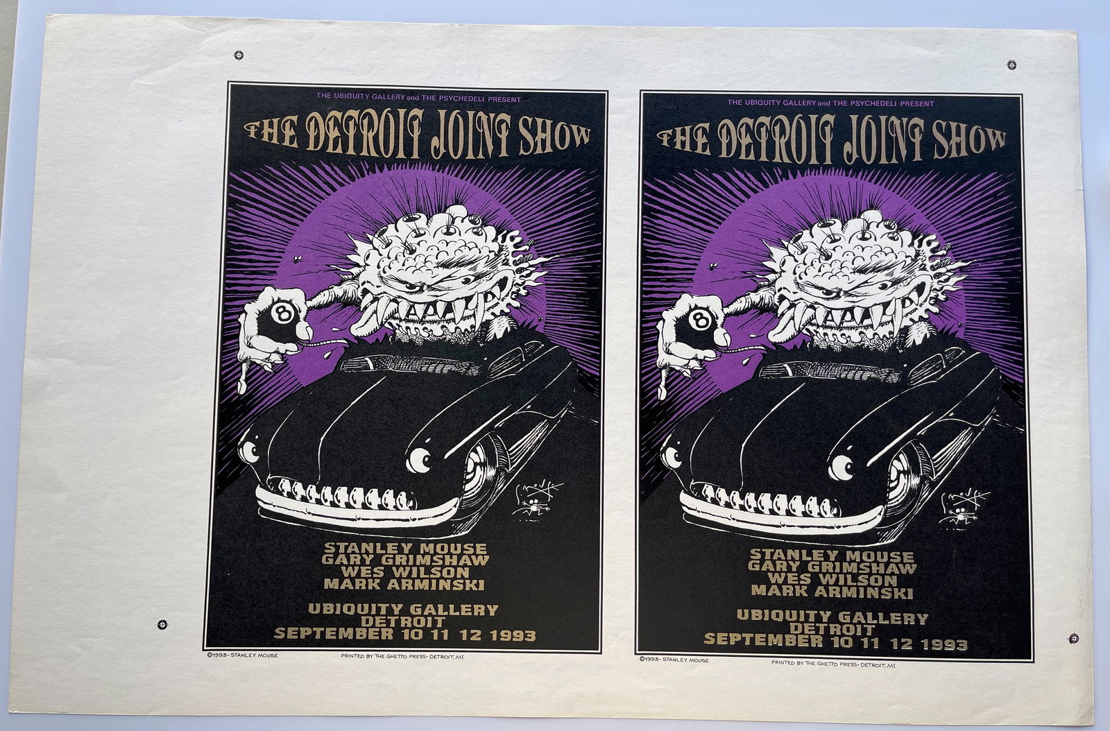 Uncut printer's proof sheet for "The Detroit Joint Show (1 of 1)