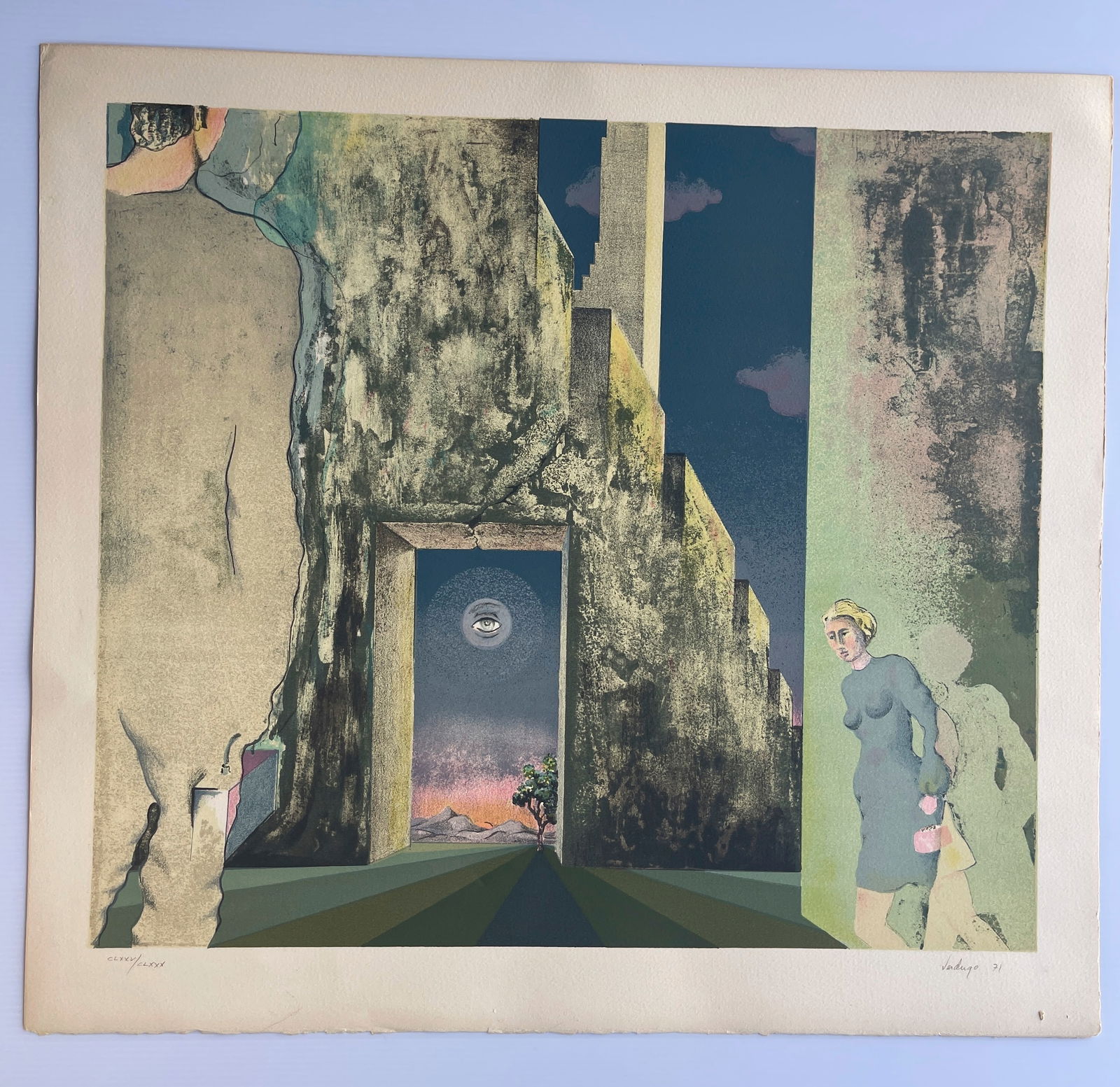 Door - Fernando Verdugo - 1971.: vintage print titled "Door", created by the artist Fernando Verdugo in 1971. Artwork Details about 24 x 24. Artist: Fernando Verdugo (born in Seville, 1942). Title: "Door"Year: 1971. Medium: It is a l