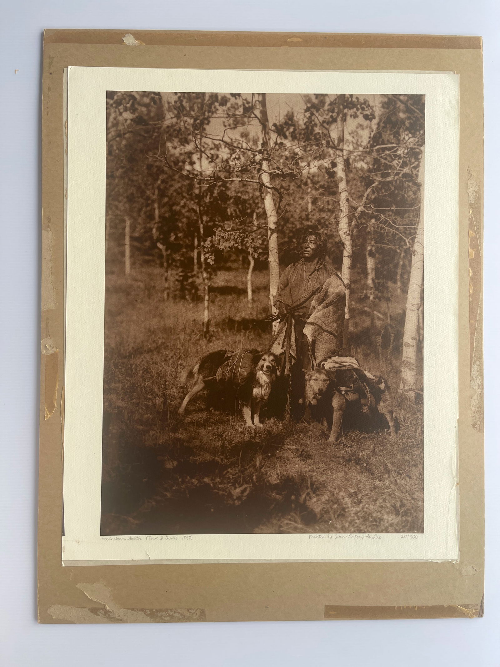 Assiniboin Hunter - Edward Sherriff Curtis - DuLac Orotone/Goldtone AKA Curt-Tone (1 of 3)