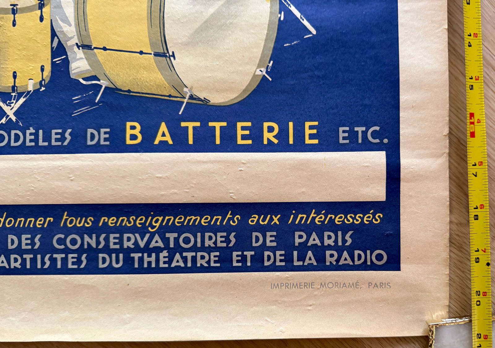 1930s French poster advertising the musical instrument store - 2