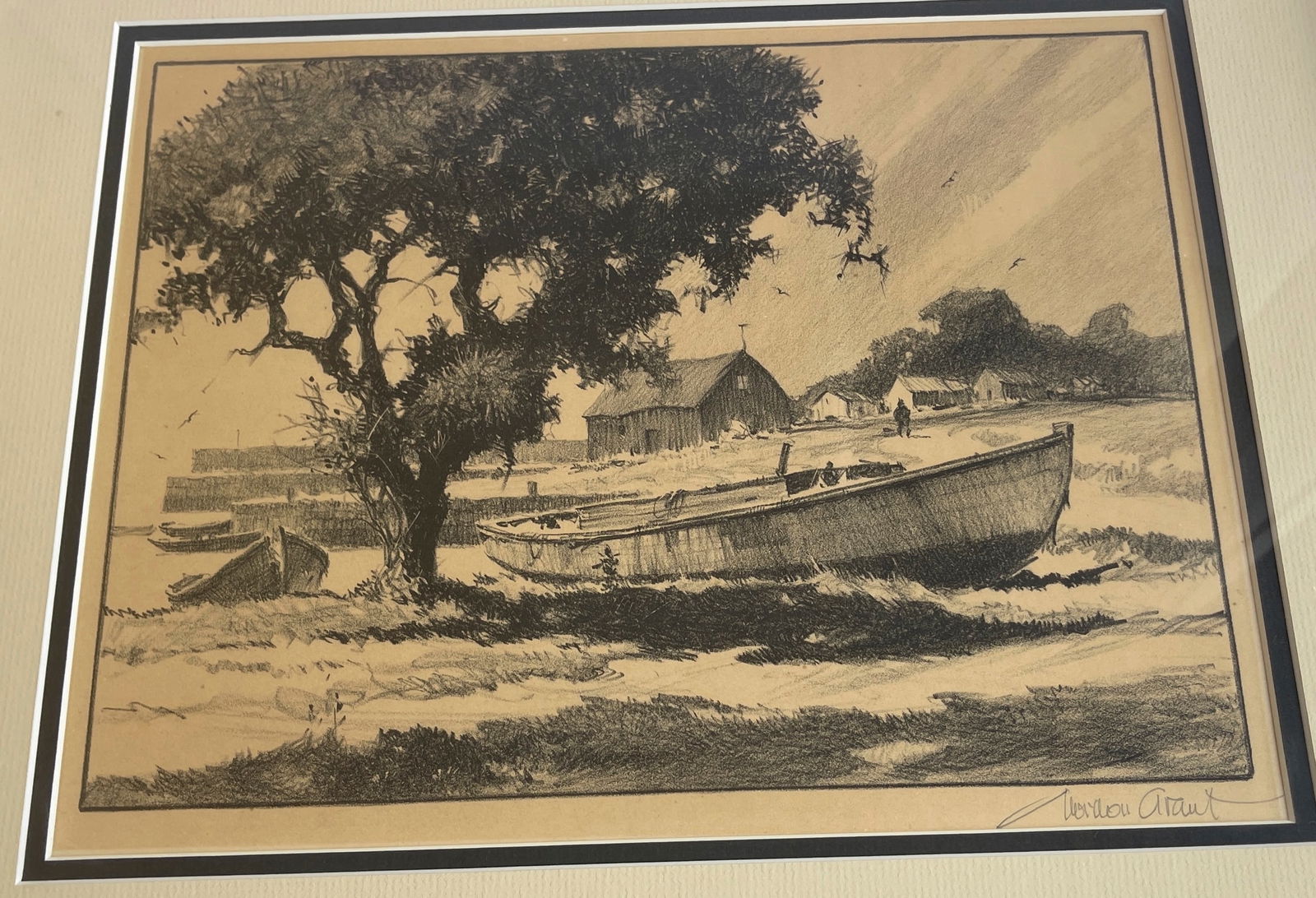 GORDON GRANT - OLD BOATS NEVER DIE LITHO - SIGNED (1 of 5)
