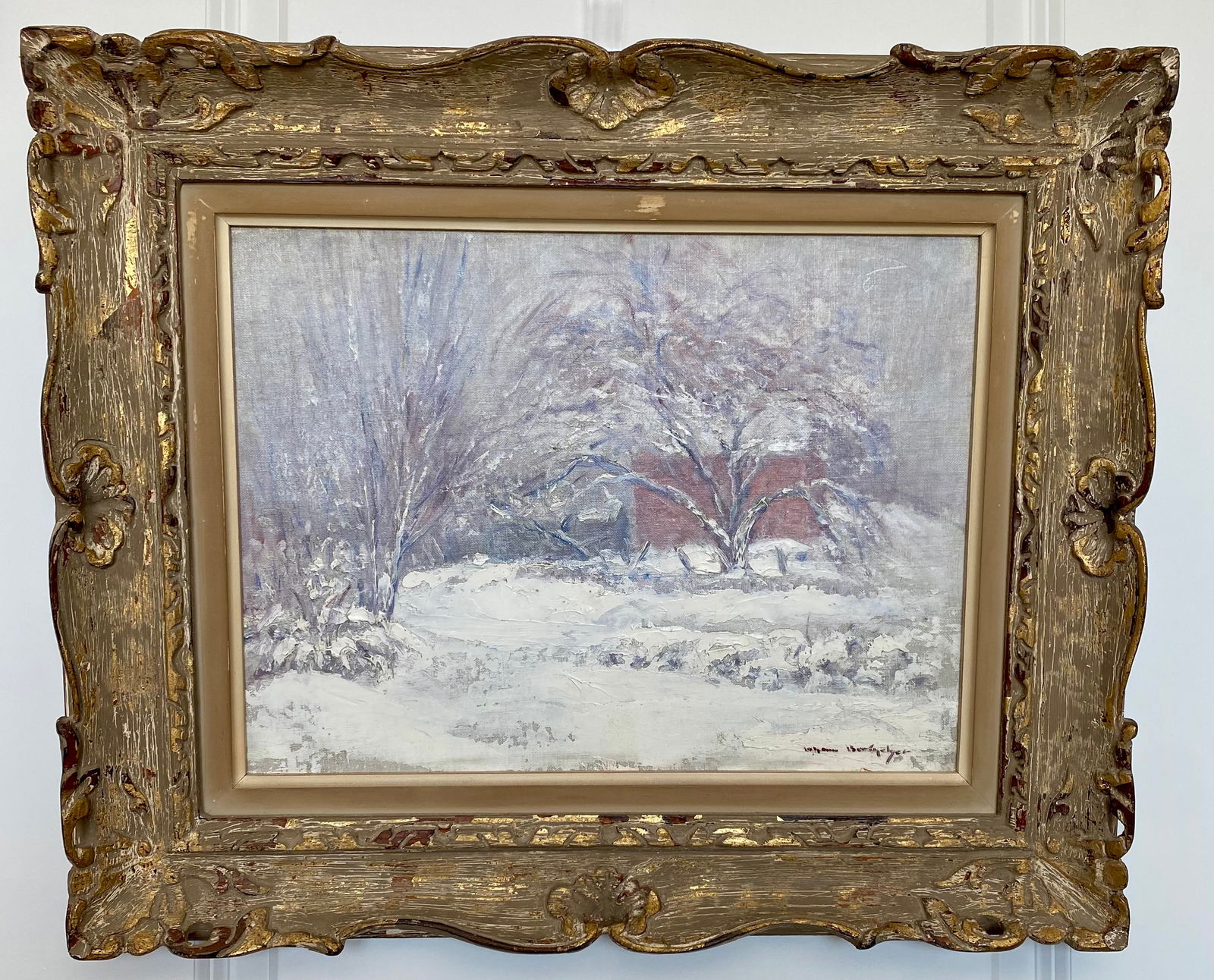 Johann Berthelsen (1883-1972): Snow Scene in Connecticut (1 of 3)