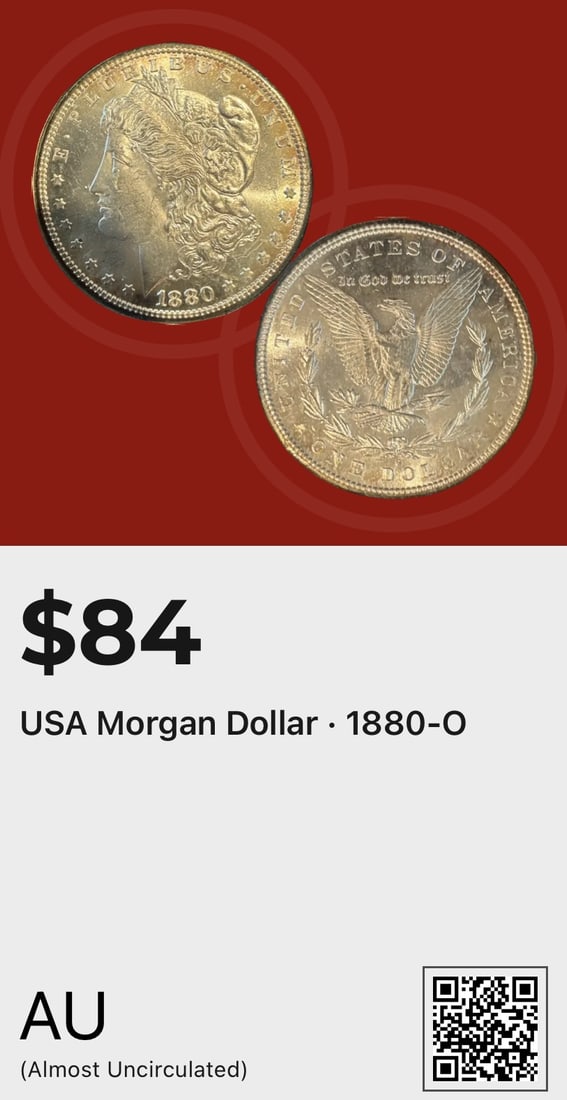 USA MORGAN DOLLAR - 1880o - AU (1 of 5)