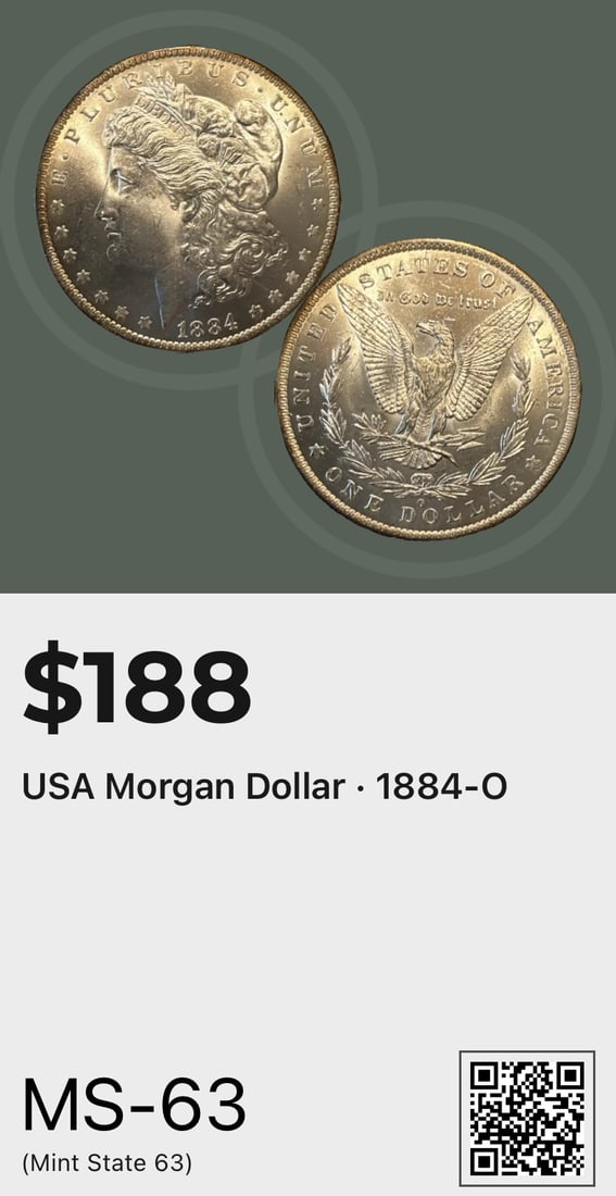 USA MORGAN DOLLAR - 1884-O - MS63 (1 of 5)