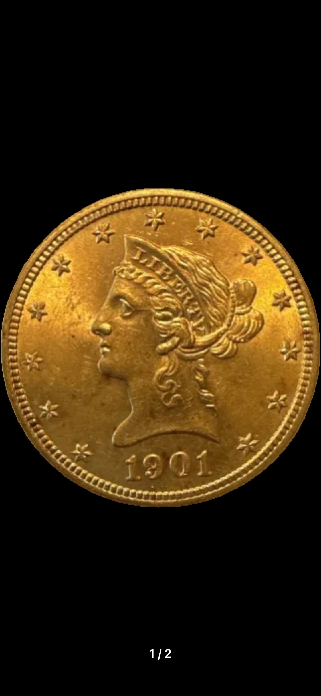 USA LIBERTY HEAD EAGLE - 1901 - AU58 (1 of 5)