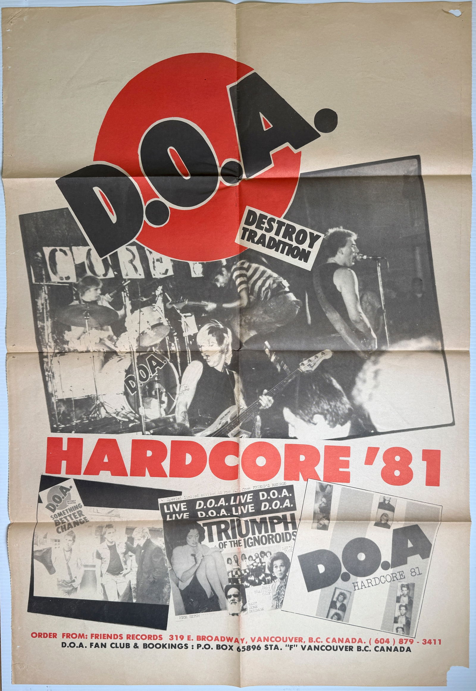 1981 album Hardcore '81 by the Canadian punk band D.O.A (1 of 1)