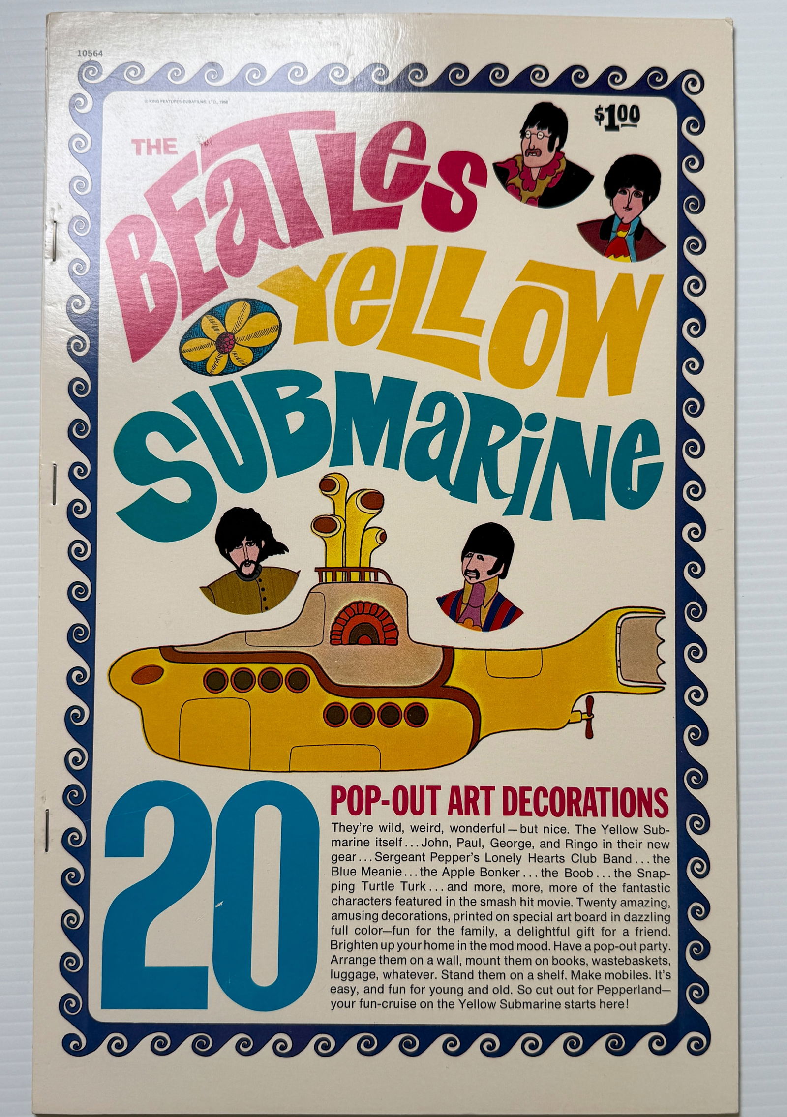 1968 Beatles Yellow Submarine Pop Out Book (1 of 3)