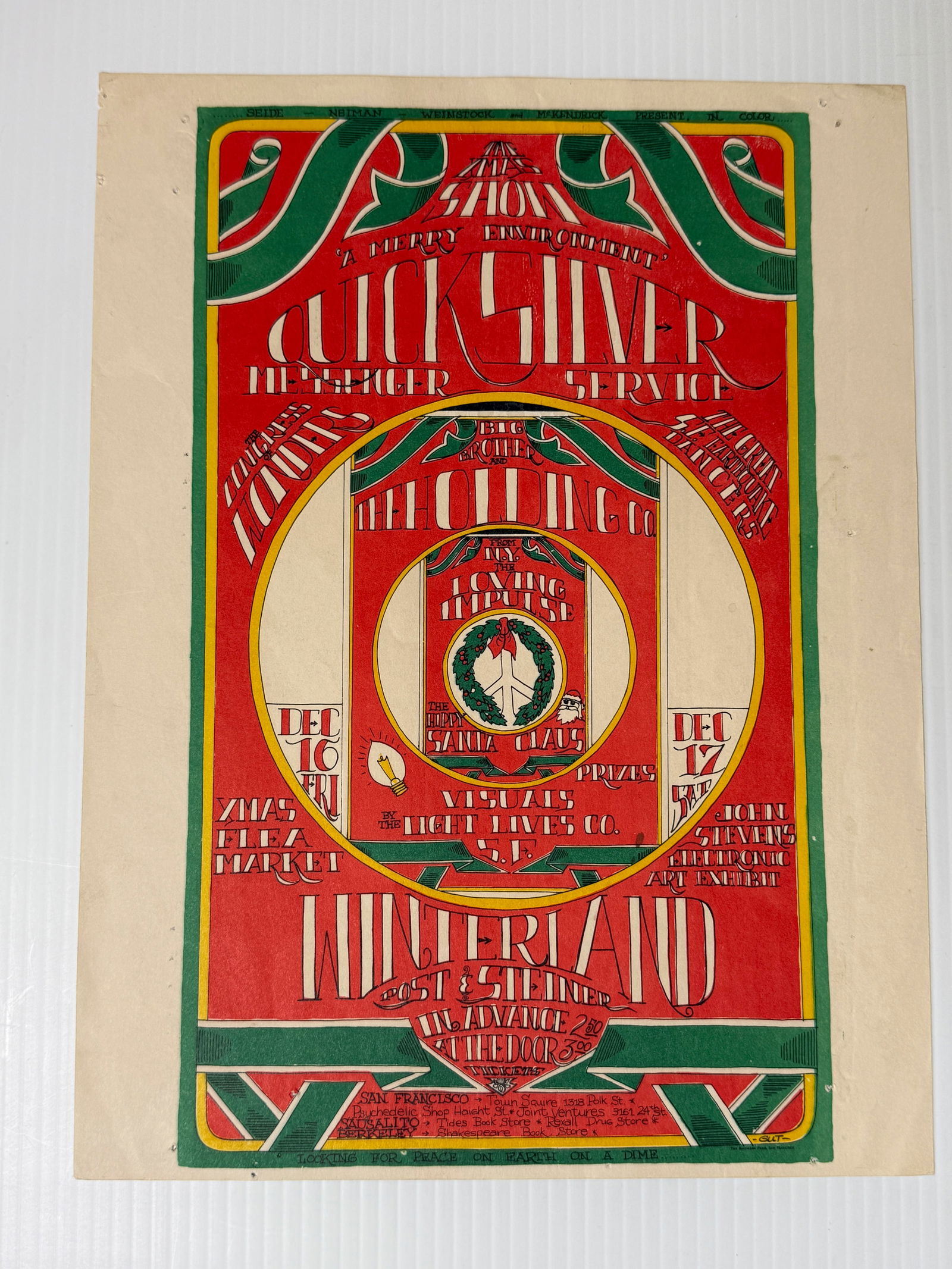 Christmas concert featuring Quicksilver Messenger Service - handbill (1 of 2)