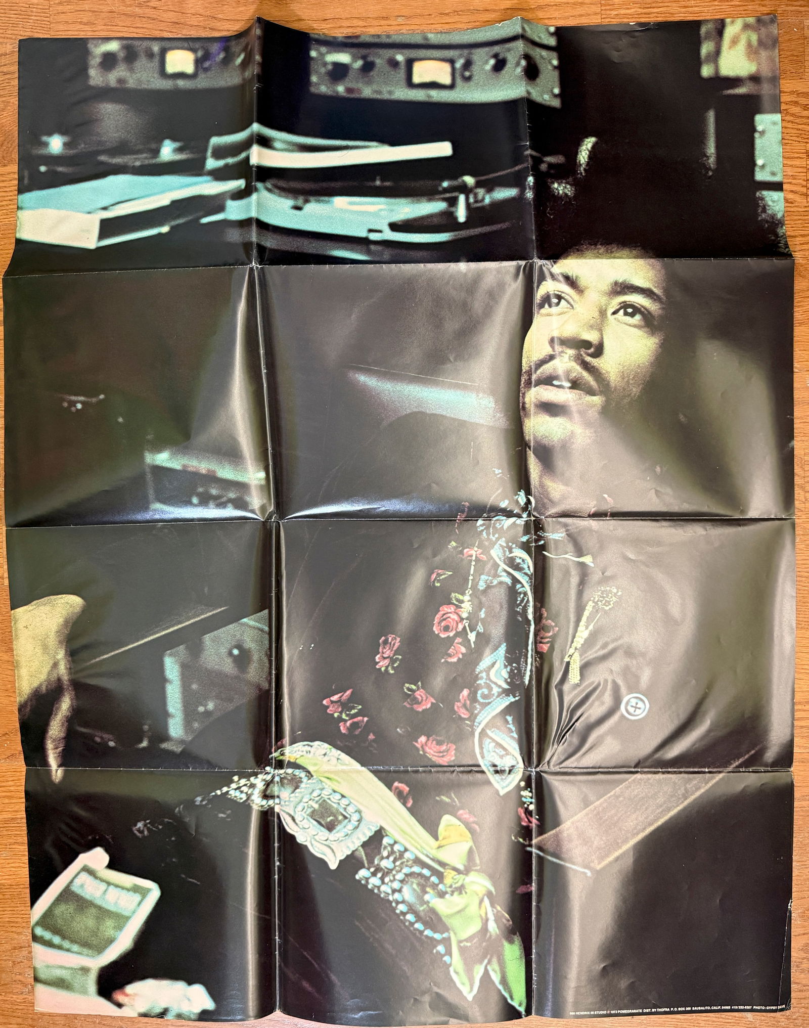 1972 JIMI HENDRIX IN STUDIO POSTER (1 of 2)