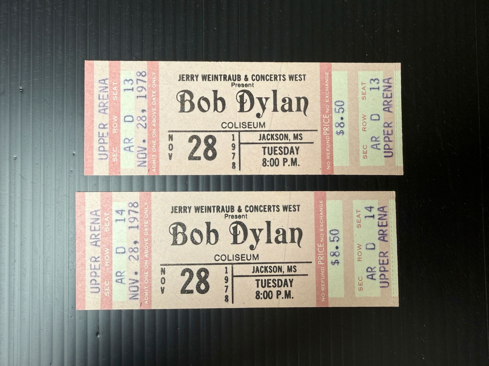 BOB DYLAN 1987 TICKET STUB SET (1 of 2)
