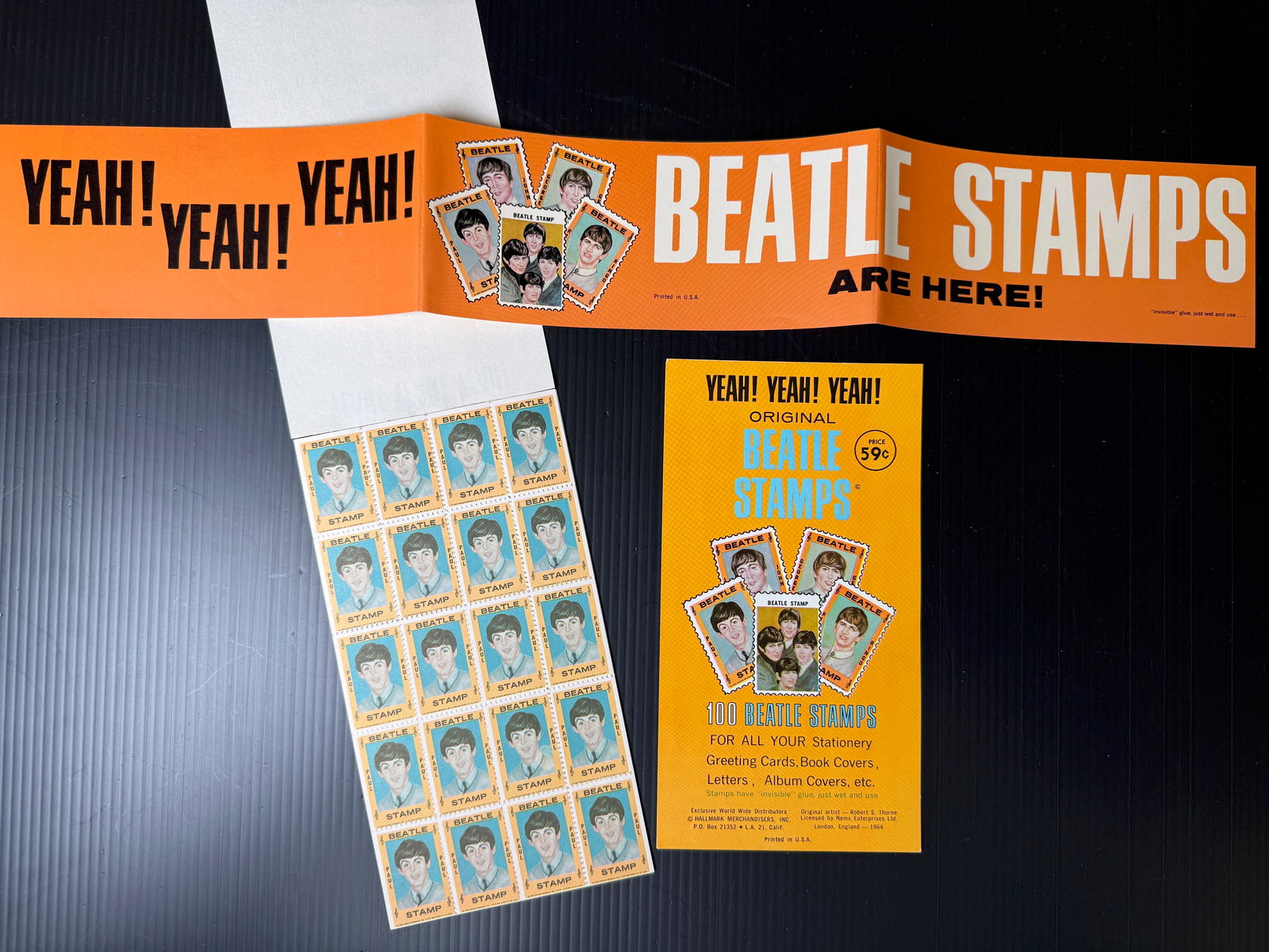 VINTAGE 1964 BEATLES STAMPS (1 of 6)