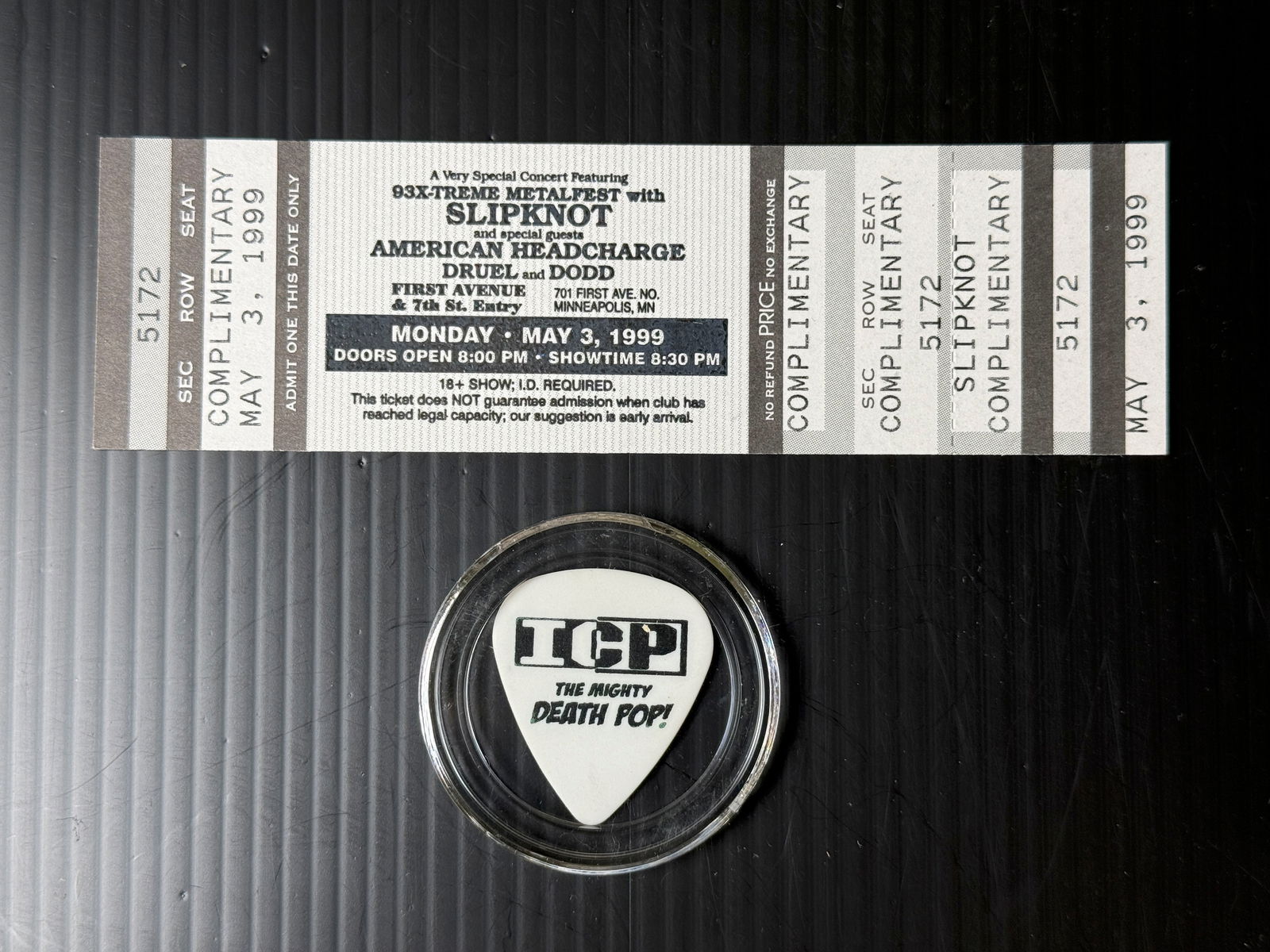 SLIPKNOT & INSANE CLOWN POSSE TICKET & PICK: SLIPKNOT & ICP INSANE CLOWN POSSE TICKET & PICK