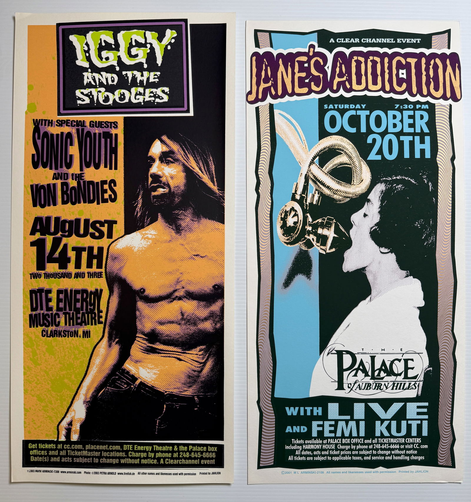 MARK ARMINSKI POSTER SET WITH: IGGY & THE STOOGES & JANE’S ADDICTION (1 of 1)
