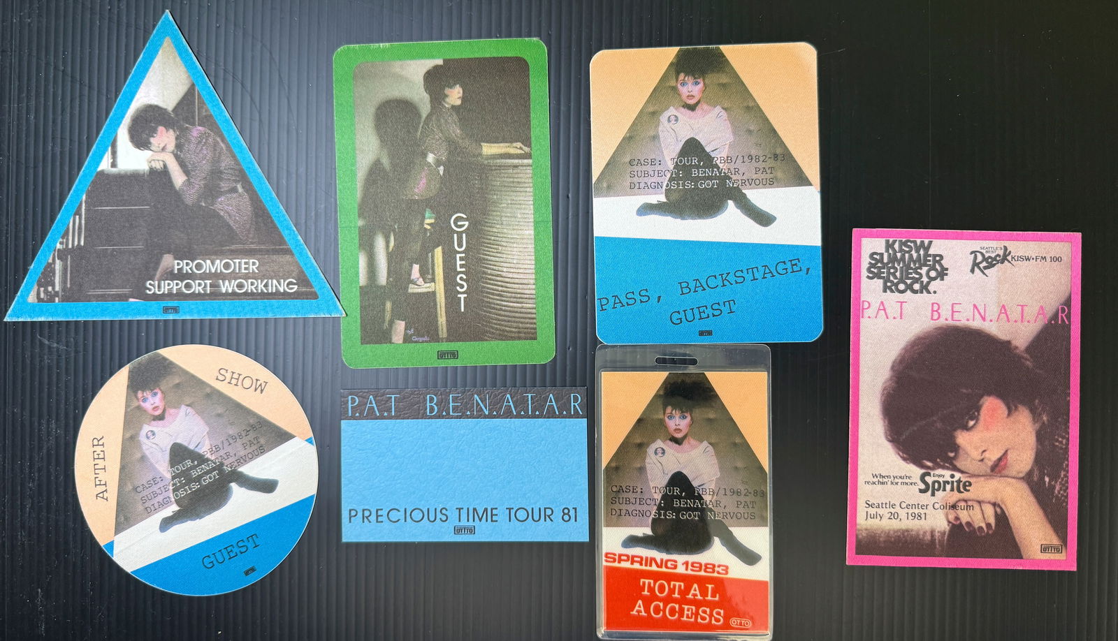PAT BENATAR 81, 83 BACKSTAGE PASS SET: PAT BENATAR 1981, 1983 BACKSTAGE PASS SET