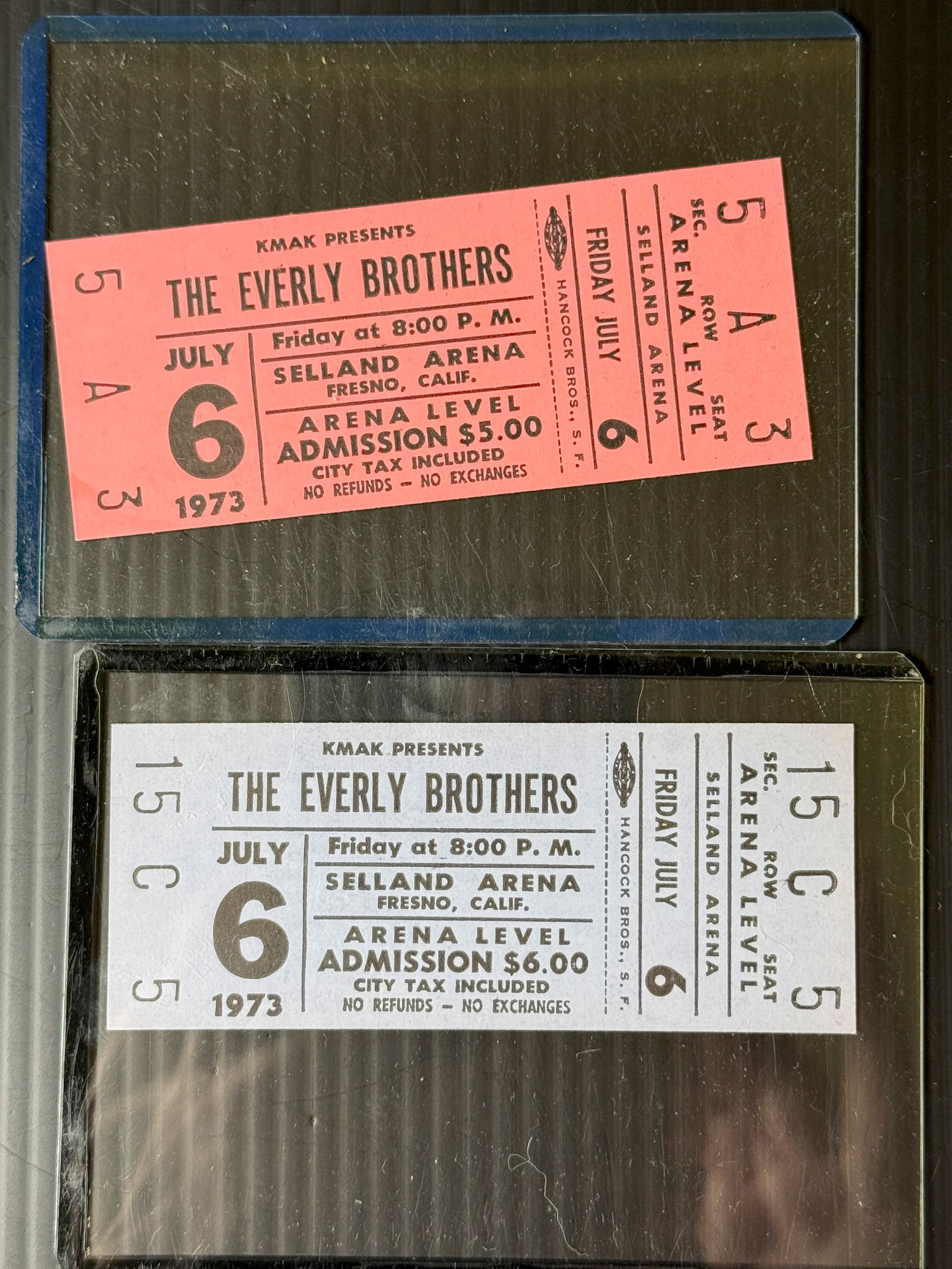 THE EVERELY BROTHERS 1976 TICKET SET: THE EVERELY BROTHERS 1976 TICKET SET