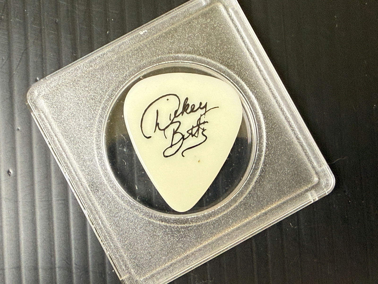 DICKEY BETTS ALLMAN BROTHERS GUITAR PICK: DICKEY BETTS GUITAR PICK. Forrest Richard "Dickey" Betts was an American vocalist and rock guitarist, and a long-time member of the Allman Brothers Band. Betts continued to tour even after a fall at