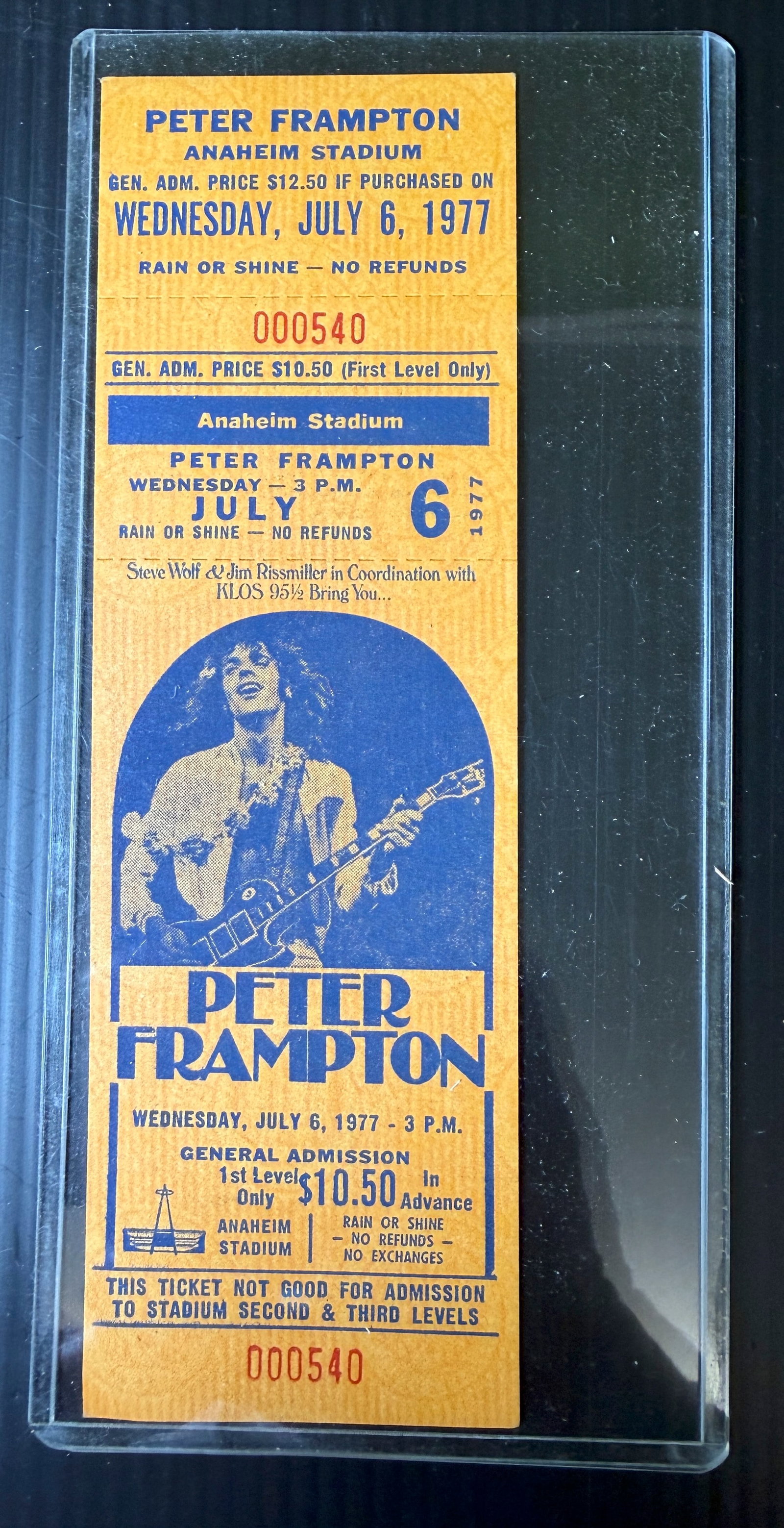 PETER FRAMPTON 1977 TICKET STUB (1 of 2)