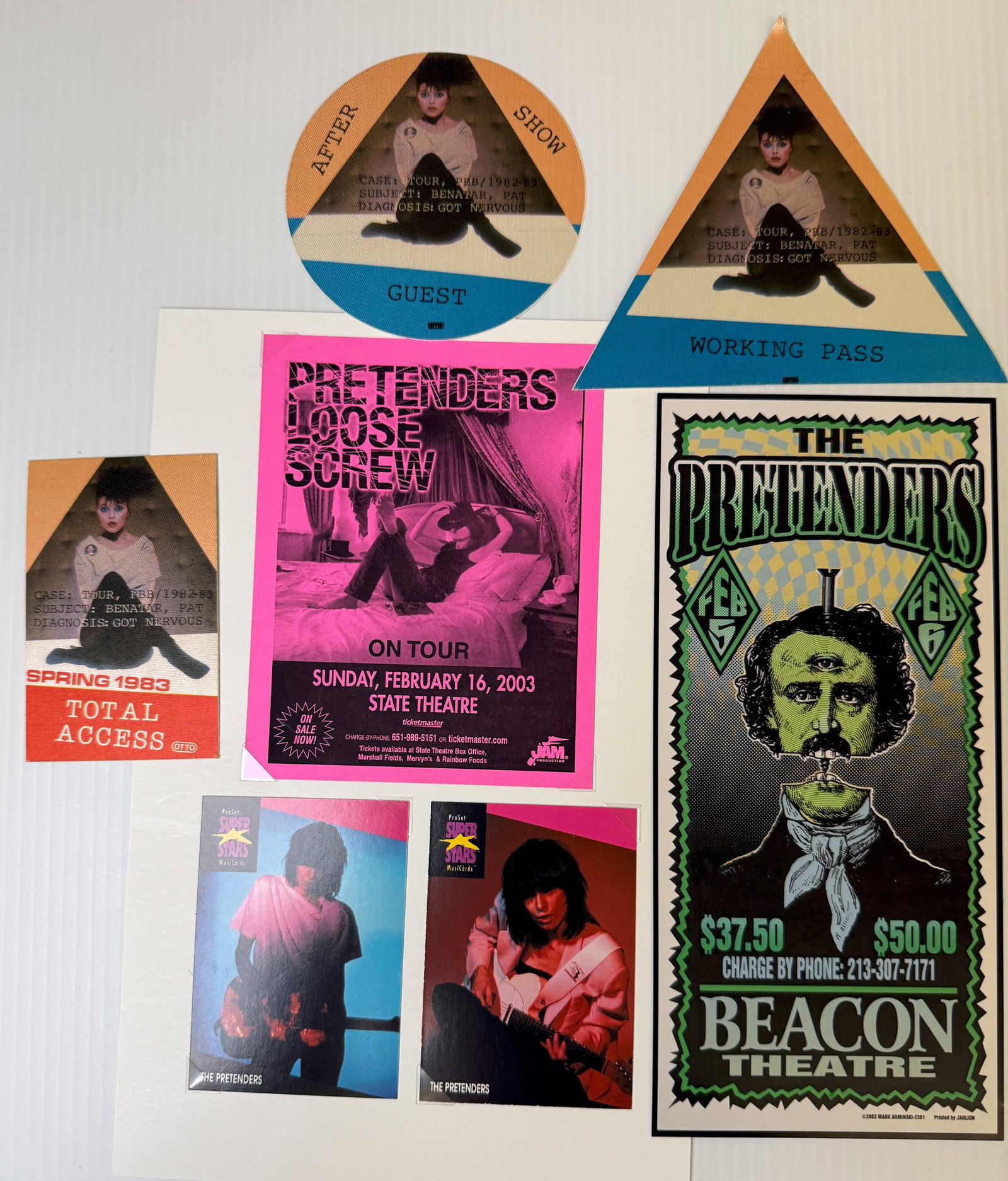 PRETENDERS AND PAT BENATAR SET: PRETENDERS AND PAT BENATAR SET WITH HANDBILL BY MARK ARMINSKI