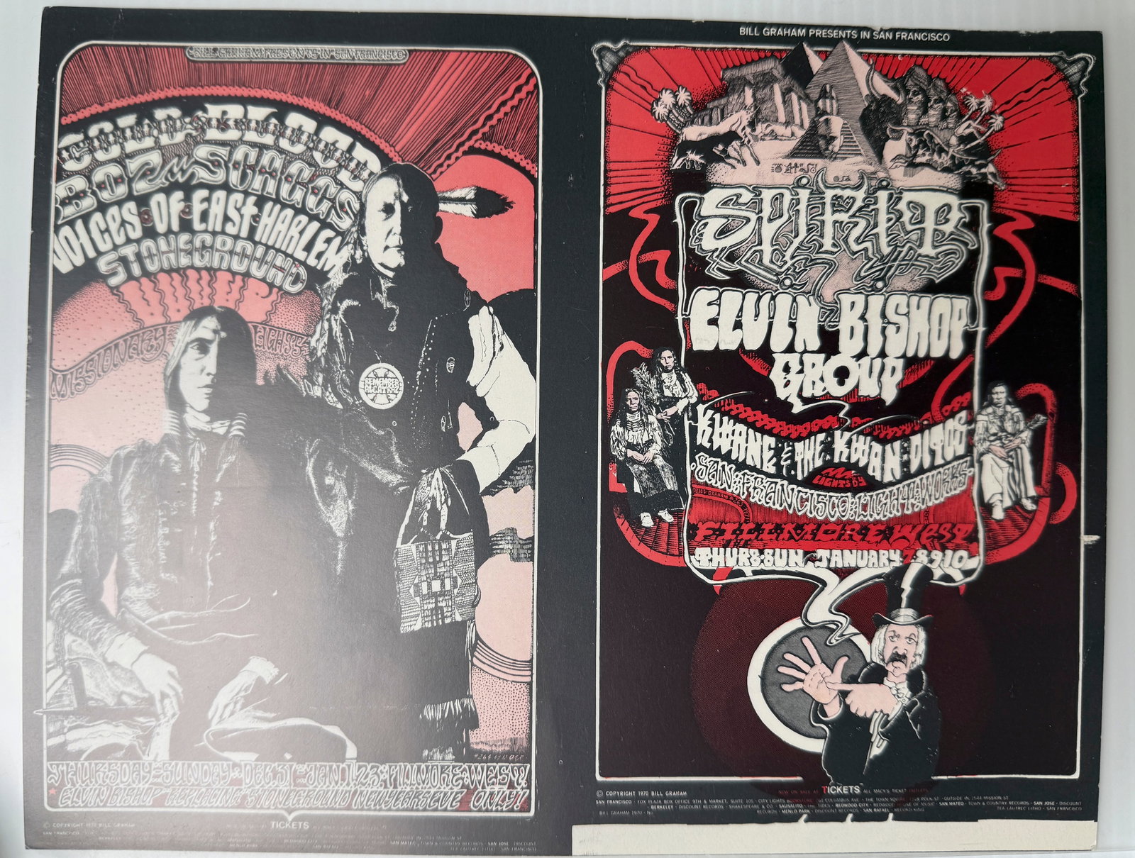 COLD BLOOD / SPIRIT UNCUT POSTCARD HANDBILL: COLD BLOOD / SPIRIT UNCUT POSTCARD HANDBILL