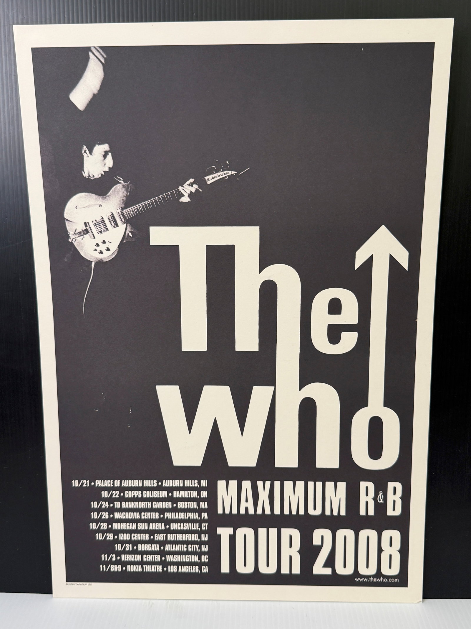 THE WHO 2008 TOUR POSTER: THE WHO 2008 TOUR POSTER. USA FALL AND WINTER TOUR SCHEDULE