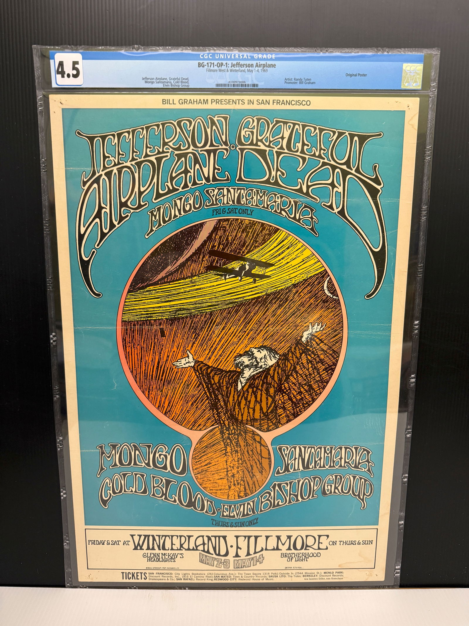 BG171 - 1ST - JEFFERSON AIRPLANE - GRADED 4.5: BG171 - 1ST - JEFFERSON AIRPLANE - GRADED 4.5