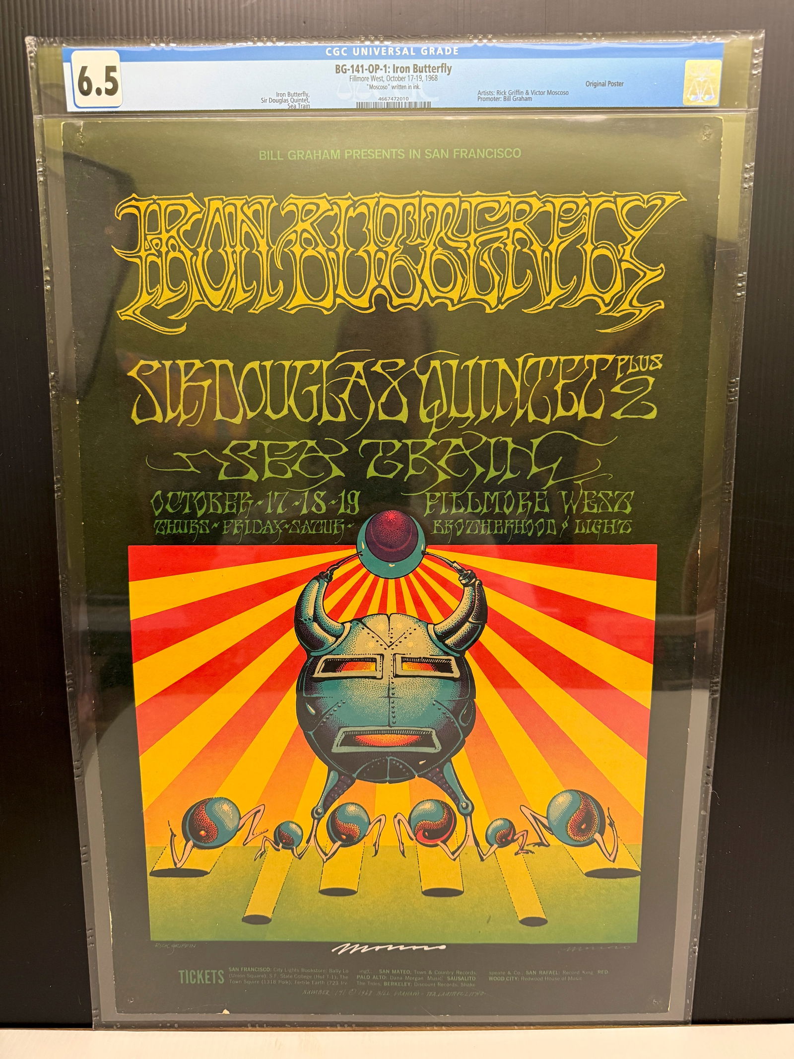 BG141 - 1ST - SIGNED - IRON BUTTERFLY - GRADED 6.5 (1 of 2)