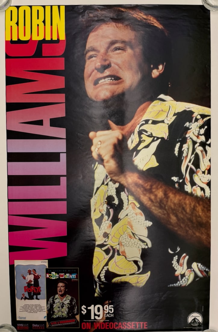 ROBIN WILLIAMS: ROBIN WILLIAMS - CONCERT RELEASE ON TAPE RARE POSTER