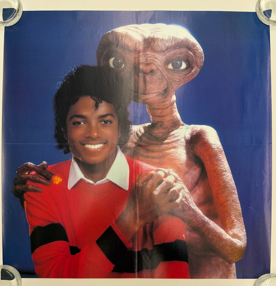 MICHAEL JACKSON AND E.T.: MICHAEL JACKSON AND ET - THE EXTRATERRESTRIAL - SMALL FORMAT POSTER