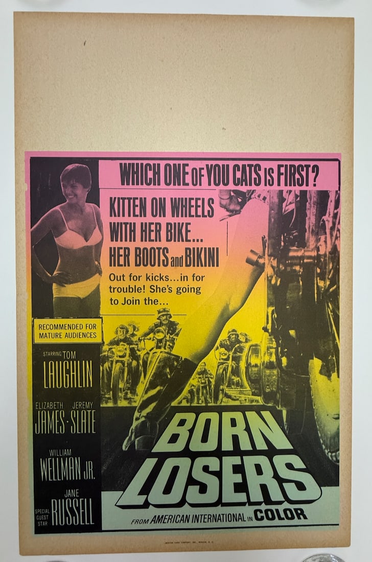 BORN LOSERS: BORN LOSERS - SPLIT FOUNTAIN LOBBY CARD - SMALL FORMAT