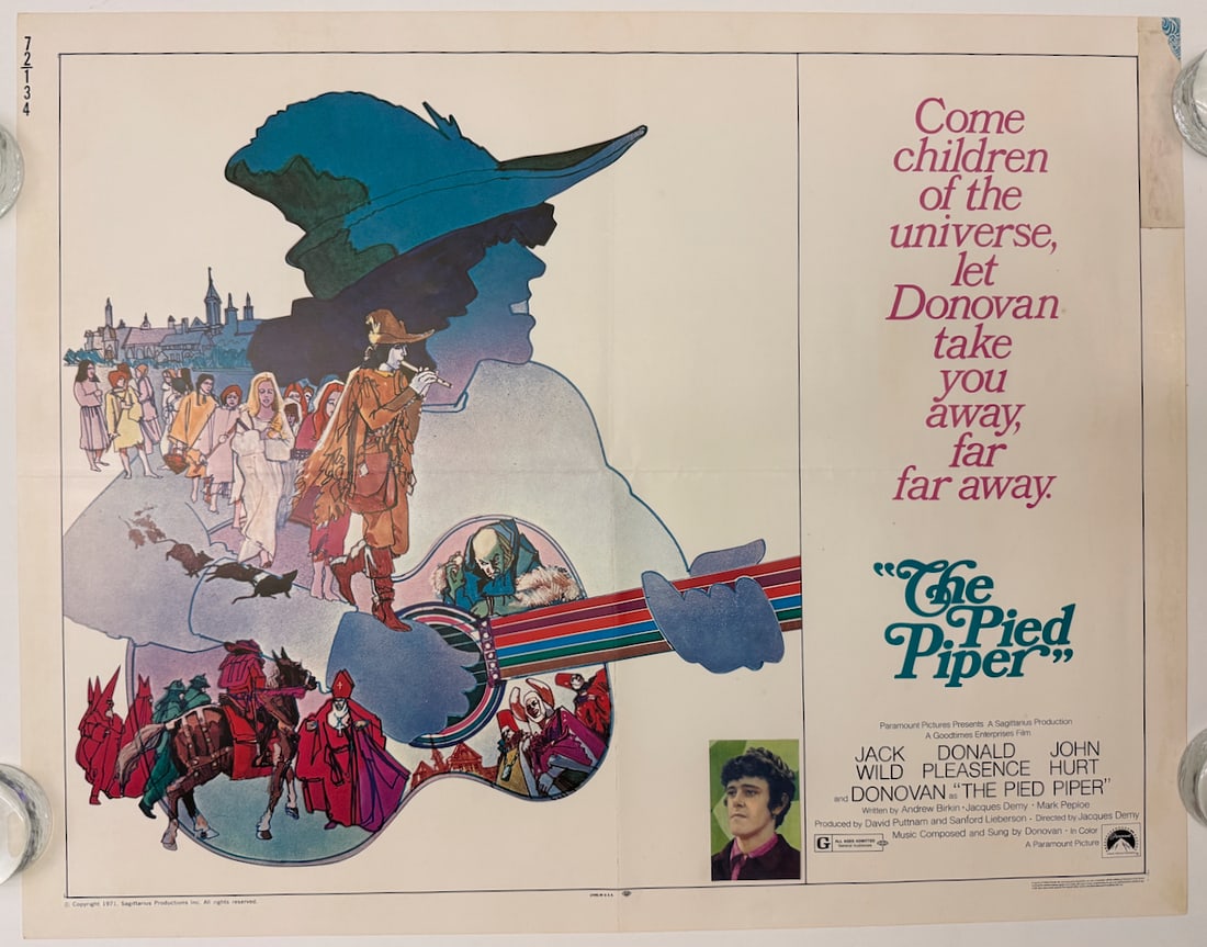 THE PIED PIPER: THE PIED PIPER - DONOVAN - MEDIUM SIZED LOBBY POSTER