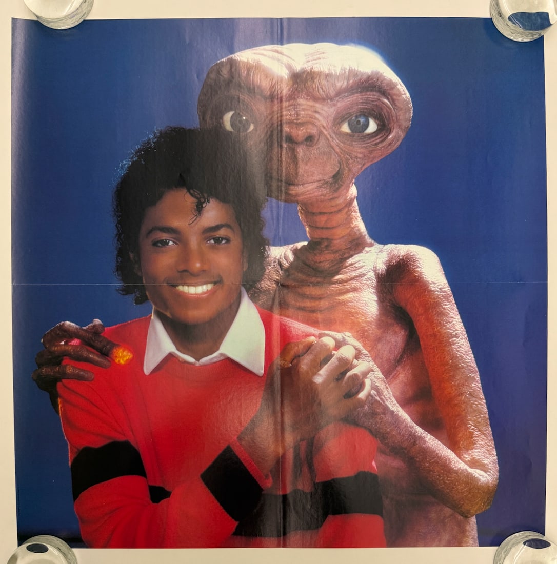 MICHAEL JACKSON AND E.T.: MICHAEL JACKSON AND ET - THE EXTRATERRESTRIAL - SMALL FORMAT POSTER