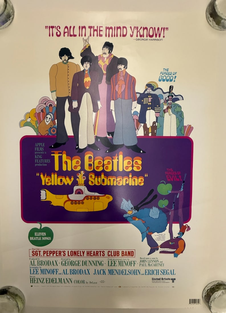 THE BEATLES YELLOW SUBMARINE: THE BEATLES YELLOW SUBMARINE - SMALL FORMAT POSTER