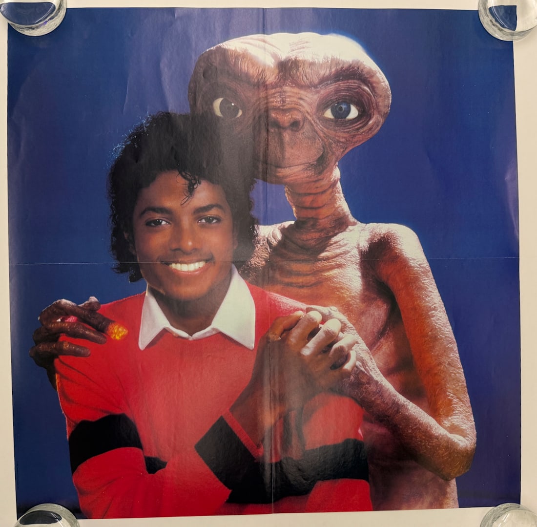 MICHAEL JACKSON AND E.T.: MICHAEL JACKSON AND ET - THE EXTRATERRESTRIAL - SMALL FORMAT POSTER