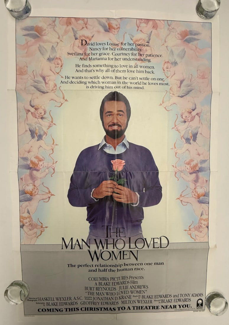 THE MAN WHO LOVED WOMEN: THE MAN WHO LOVED WOMEN - ADVANCE ONE-SHEET - BURT REYNOLDS