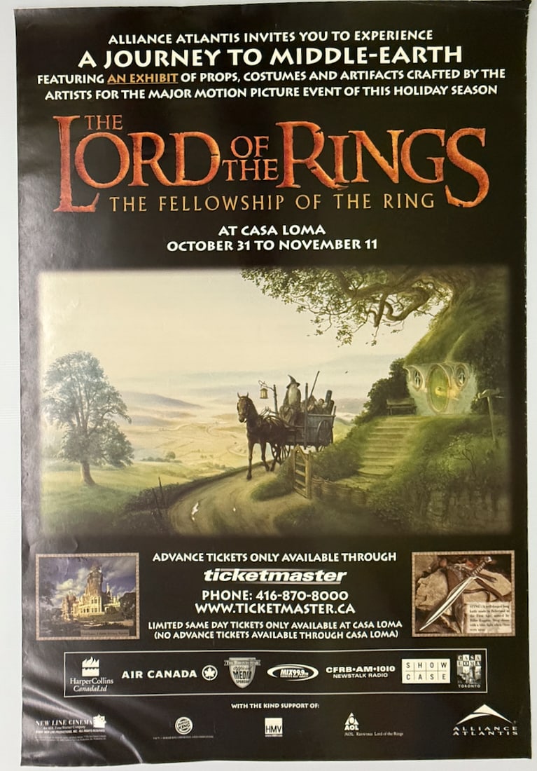 THE LORD OF THE RINGS: THE LORD OF THE RINGS. EXHIBIT POSTER - CASA LOMA.