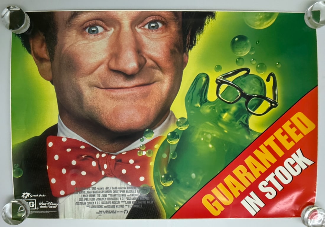 ROBIN WILLIAMS FLUBBER VINYL WINDOW CLING (1 of 1)