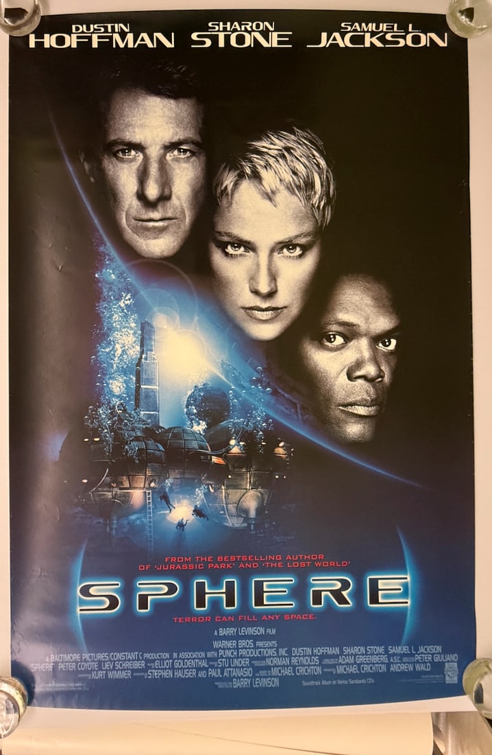 SPHERE - DUSTIN HOFFMAN - SHARON STONE: SPHERE - DUSTIN HOFFMAN - SHARON STONE - SAMUEL L. JACKSON. MICHAEL CRICHTON.