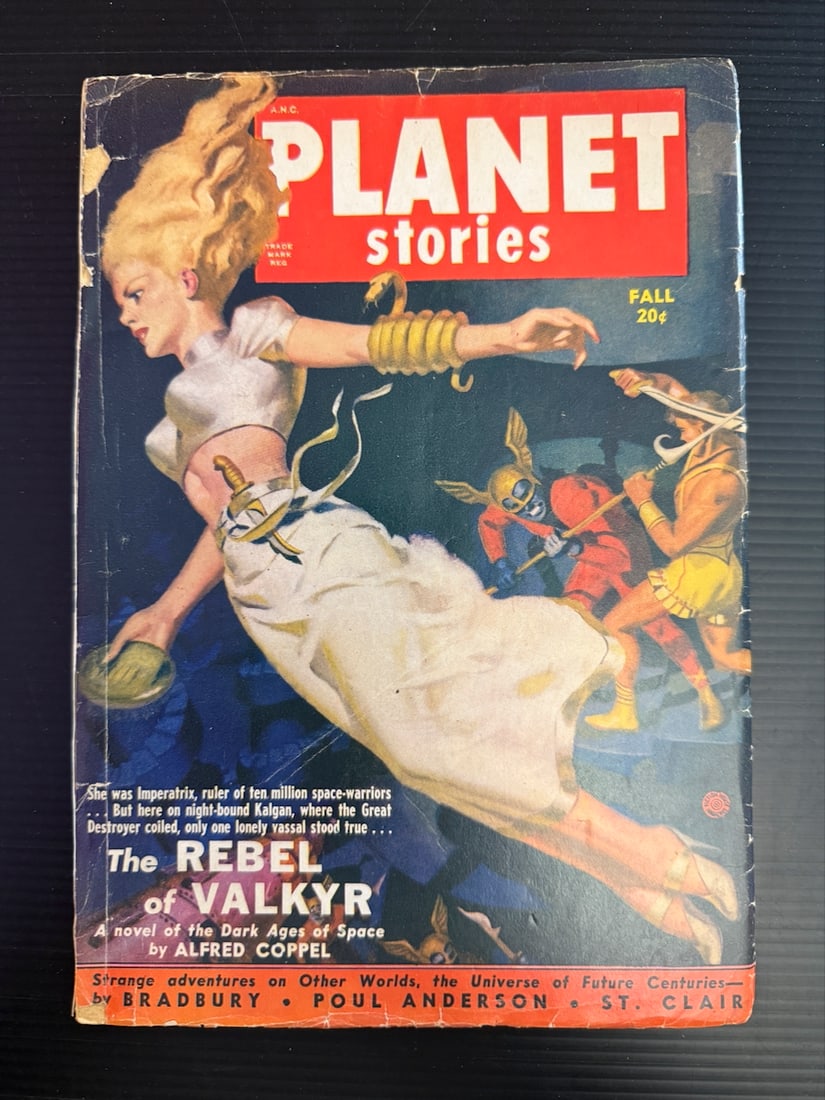 PLANET STORIES - SCIENCE FICTION PULP FICTION MAG: PLANET STORIES - SCIENCE FICTION PULP FICTION MAGAZINE WITH RAY BRADBURY. 1950 DEATH-WISH EARLY BRADBURY STORY.