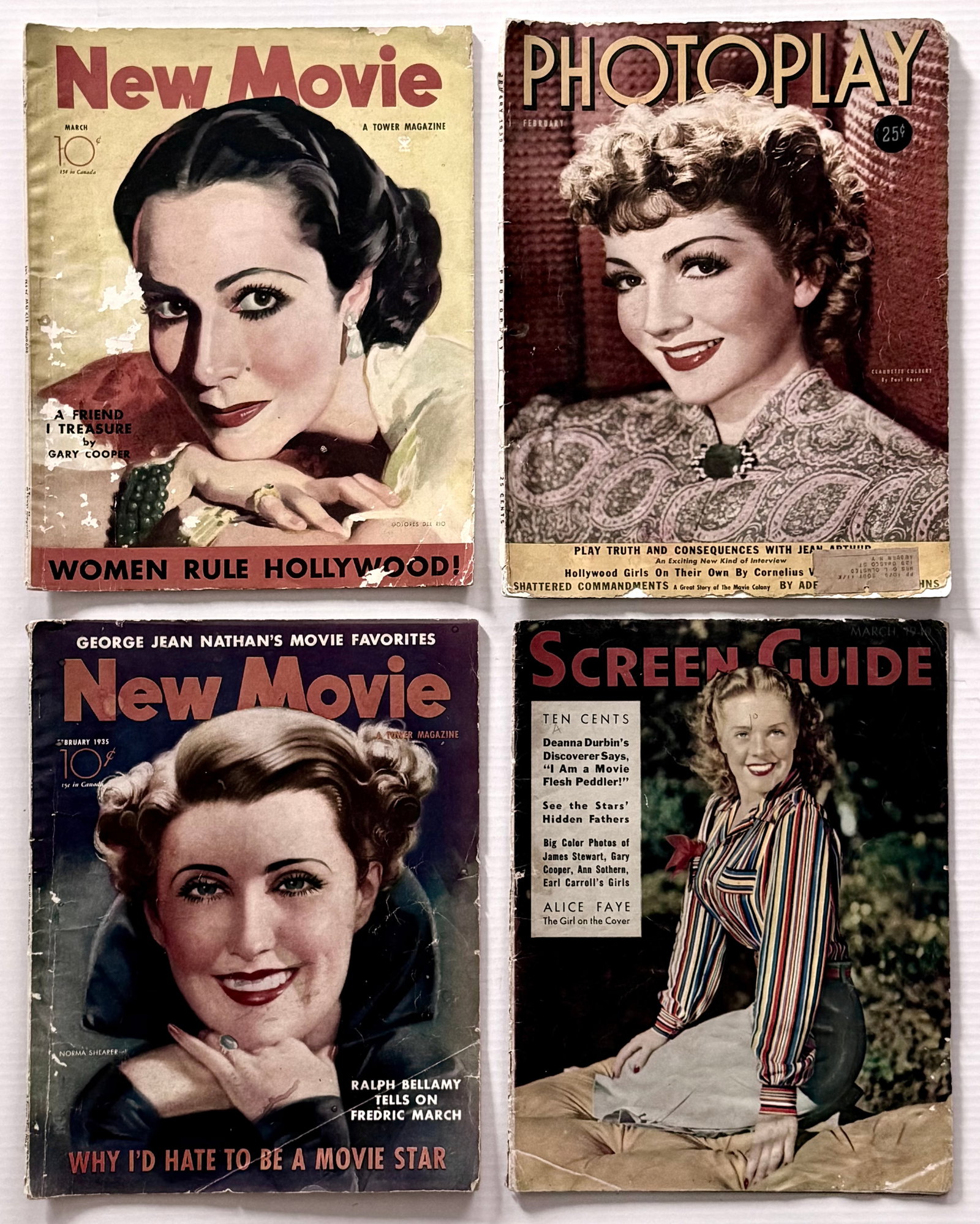 NEW MOVIE - PHOTOPLAY - SCREEN GUIDE VINTAGE MAGAZINES - 4: NEW MOVIE - PHOTOPLAY - SCREEN GUIDE VINTAGE MAGAZINES - 4