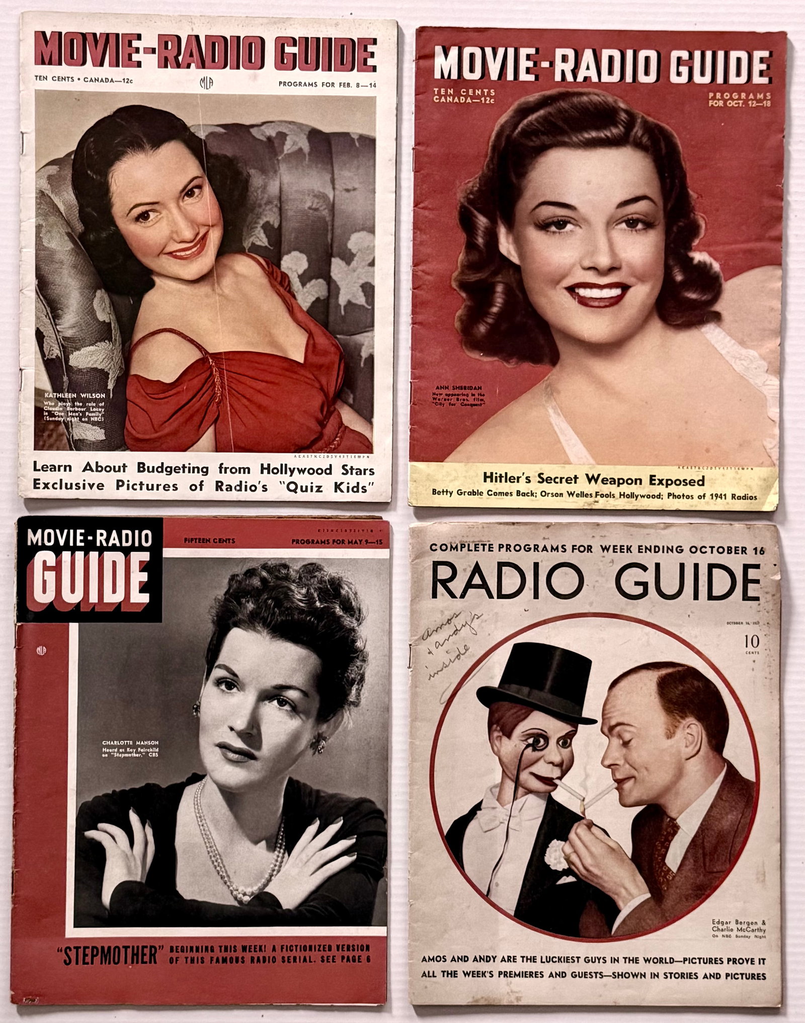 MOVIE RADIO GUIDE VINTAGE MAGAZINES - 4: MOVIE RADIO GUIDE VINTAGE MAGAZINES - 4