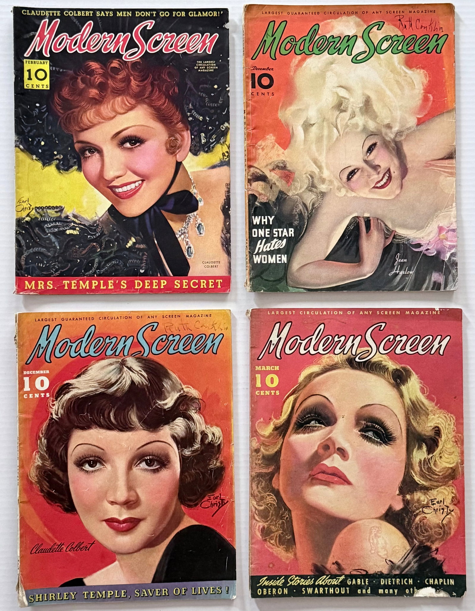 MODERN SCREEN VINTAGE MAGAZINES - 4: MODERN SCREEN VINTAGE MAGAZINES - 4