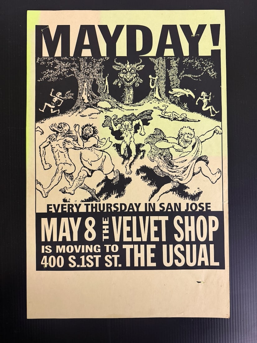 Mayday - The Velvet Shop - The Usual: Handbill. Mayday - The Velvet Shop - The Usual