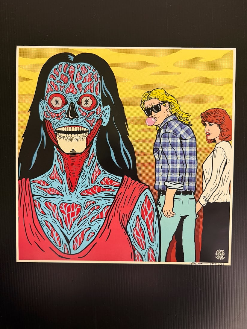 ROB ISREAL - Signed and Numbered Print: Based in Denver, Colorado, he is widely recognized for his surreal, often grotesque takes on iconic characters from movies, cartoons, and comics. Style: Heavily influenced by 80s/90s comic artists