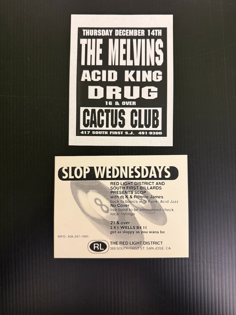 Melvins - Acid King - Cactus Club postcards: Melvins - Acid King - Cactus Club postcards
