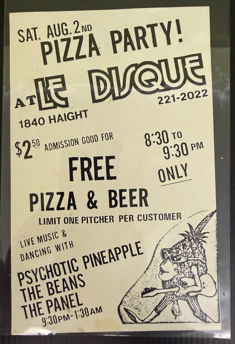 PSYCHOTIC PINEAPPLE - AT LE DISQUE HANDBILL: PSYCHOTIC PINEAPPLE - AT LE DISQUE HANDBILL WITH THE BEANS